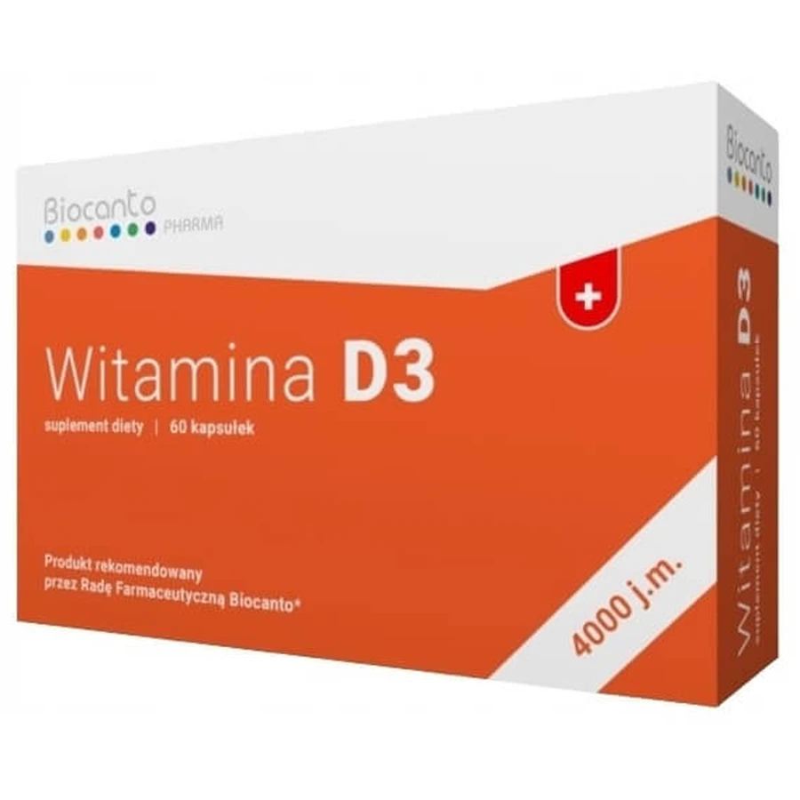 BIOCANTO Vitamine D3 4000 60 capsules.