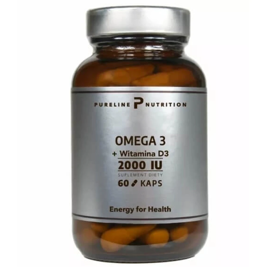 Pureline Nutrition Omega 3+ Vitamin D3, 60 capsules