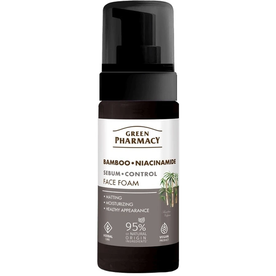 Green Pharmacy Espuma de lavado facial de bambú, niacinamida ...