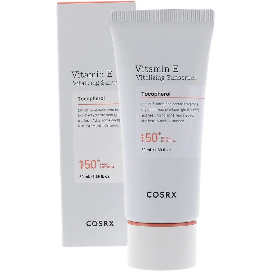 COSRX Vitamin E Vitalisierender Sonnenschutz SPF50+ Pflegende Creme mit ...