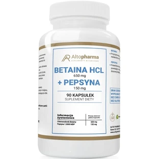 Altopharma Betaina 650 mg + Pepsina 150 mg 90 capsule