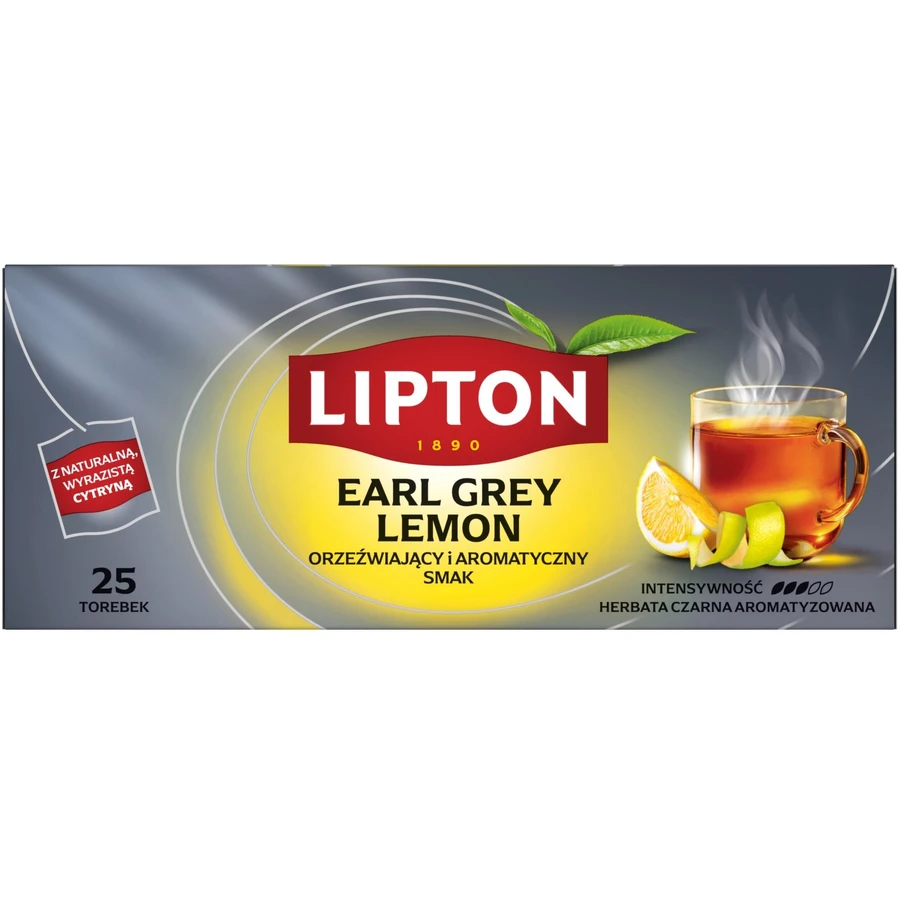 Lipton EARL GREY LEMON schwarzer Tee 25 Beutel