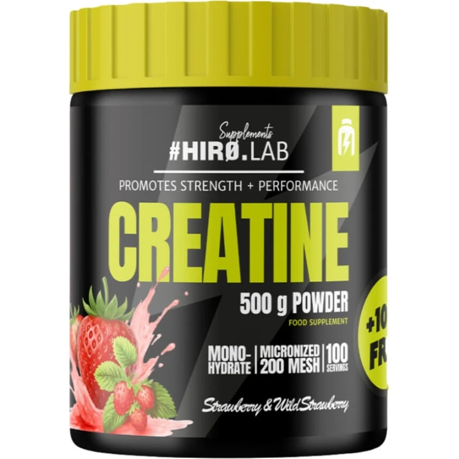 HIRO.LAB Kreatin-Geschmack Erdbeere und Erdbeere 500g