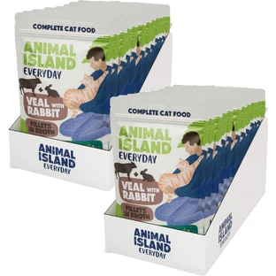 Animal Island Bolsitas para Gato Ternera con Conejo en ...