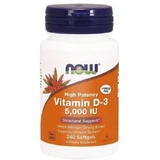 NOW FOODS Vitamine D-3 5000 IU 240 capsules.