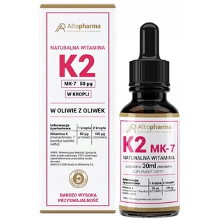 Altopharma Natuurlijke Vitamine K2 MK-7 50mcg Druppels in Olie ...