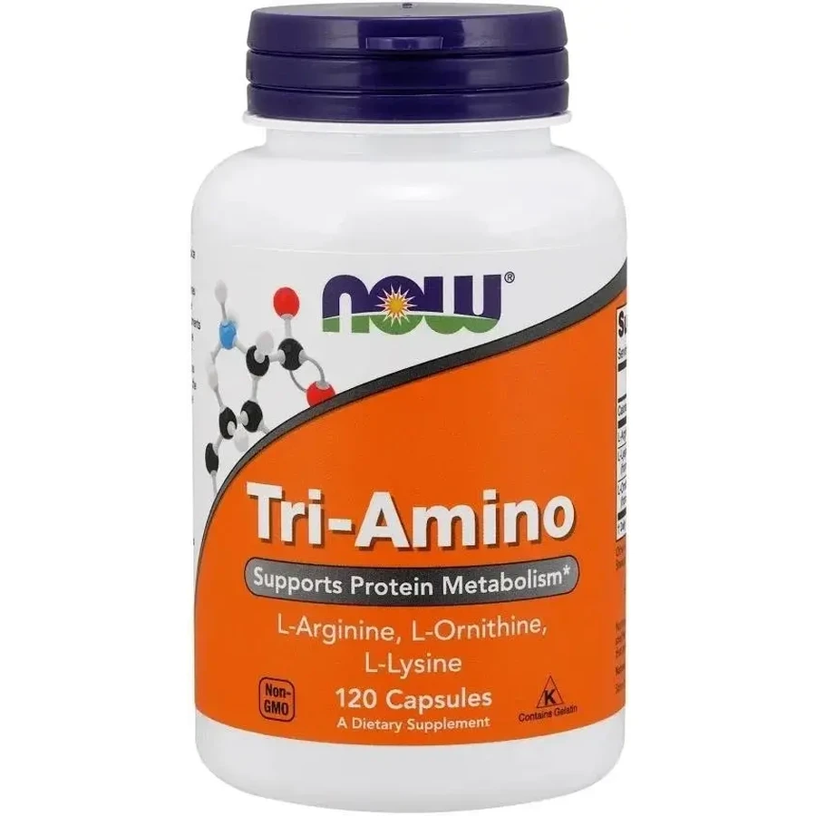 NOW Foods Tri-Amino - L-arginine, L-ornithine, L-lysine 120 ...