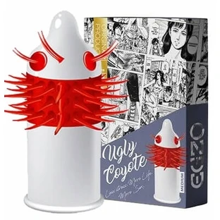 Egzo Ugly Coyote condoom met strelende spikes Medium ...