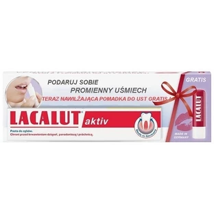 LACALUT AKTIV Zahnpasta-Set 75 ml + Lippenstift