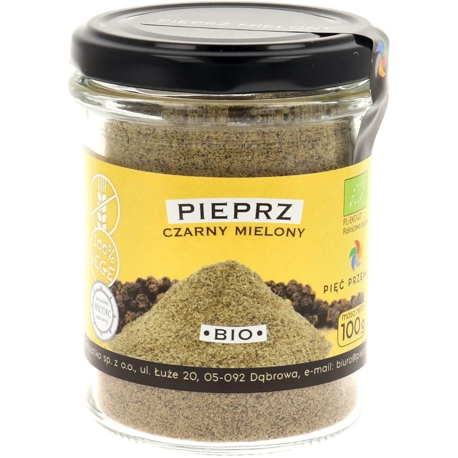 Cinco Transformaciones Pimienta negra molida sin gluten BIO 100 g