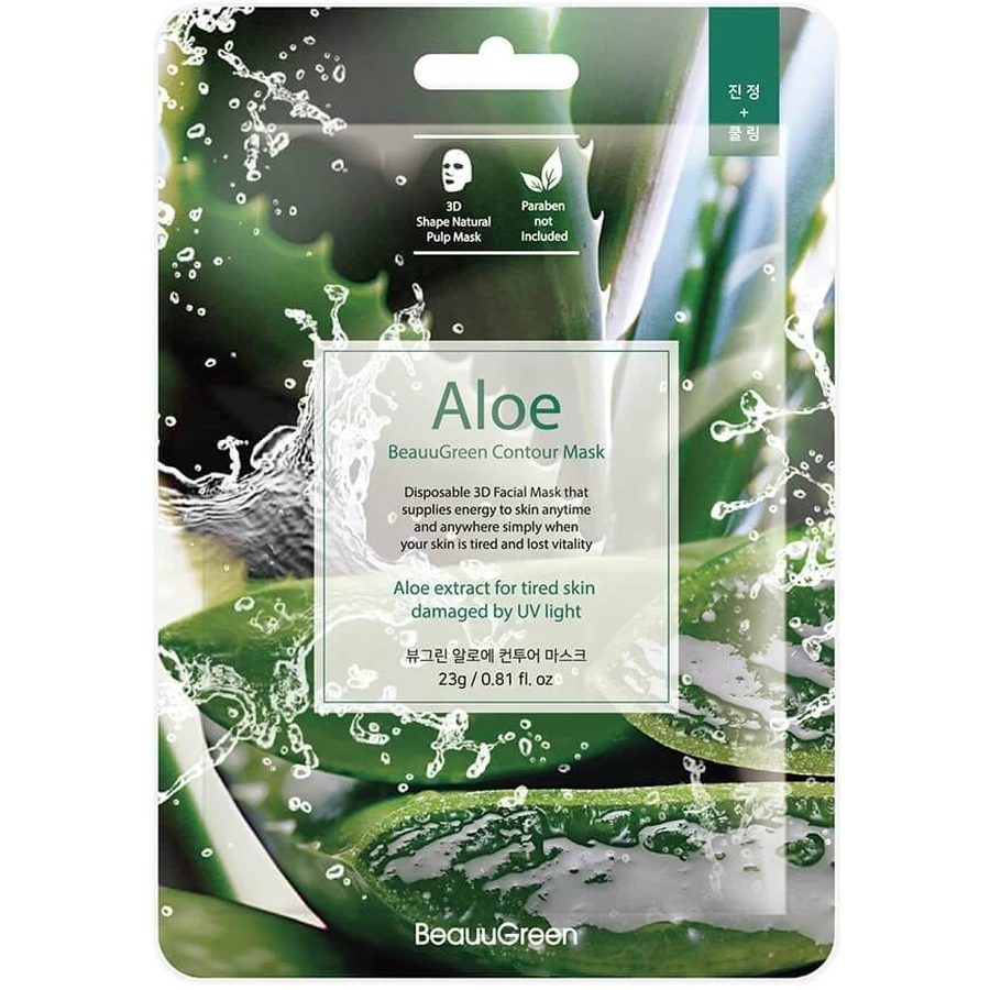 BEAUUGREEN Hydraterend masker met aloë vera 23 g