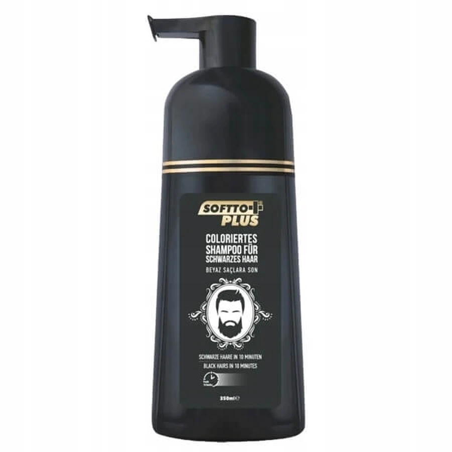 Softto Plus Färbeshampoo für graues Haar Schwarz ...