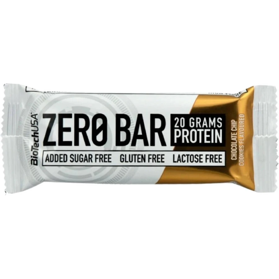 BioTech USA Zero Bar Chocolate chip cookie bar ...
