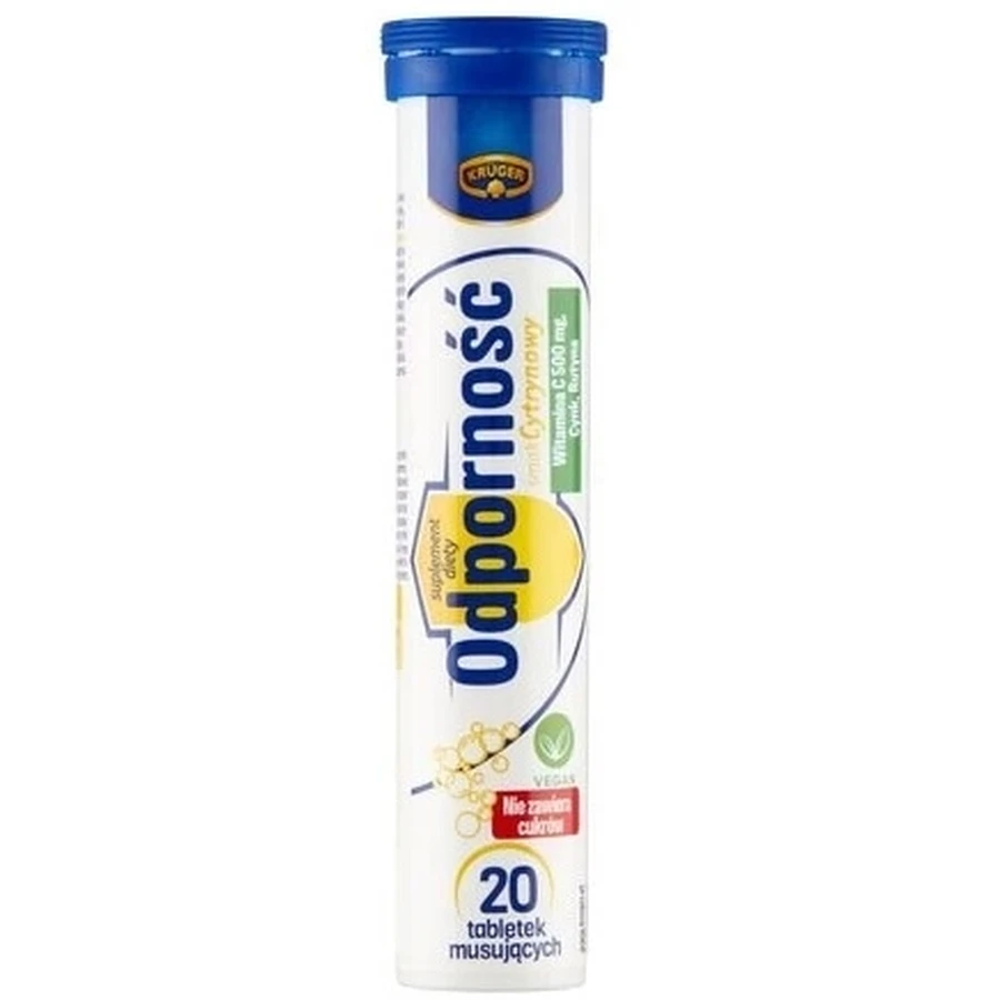 Kruger Vital Power Immunity aromă de lămâie 20 comprimate