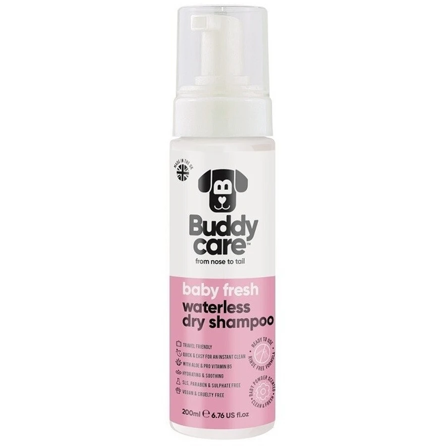 Buddycare Dry shampooing pour chien mousse sans rinçage, ...