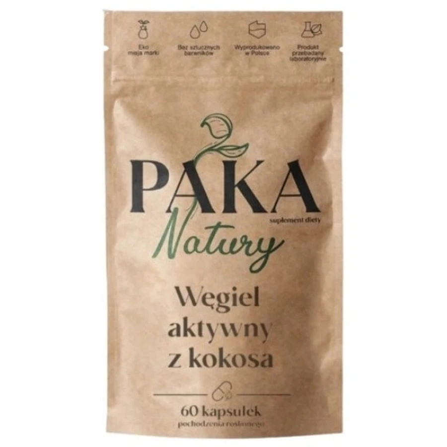 PAKA Activated charcoal 60 capsules (Expiration date 30.05.2026)