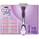 Bic Click Solei Rasierapparat + 9 Kartuschen