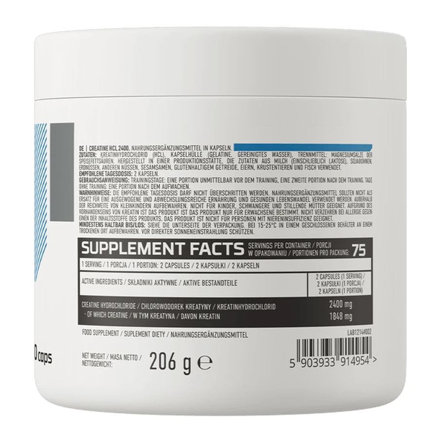 Ostrovit Creatina HCL 2400 mg, 150 capsule