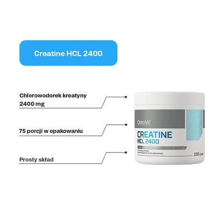 Ostrovit Creatina HCL 2400 mg, 150 capsule