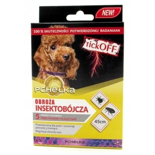Collar insecticida antipulgas Tick Off para perro 45cm 1 pieza.