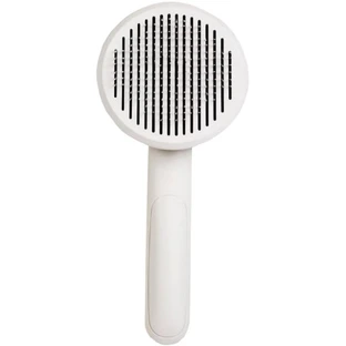 MERSJO Brosse à poils autonettoyante pour chien L gris
