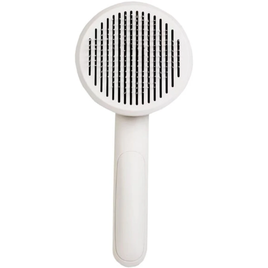MERSJO Brosse à poils autonettoyante pour chien L gris