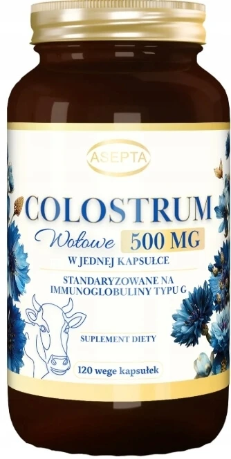 Asepta Beef Colostrum 500 mg 120 capsules