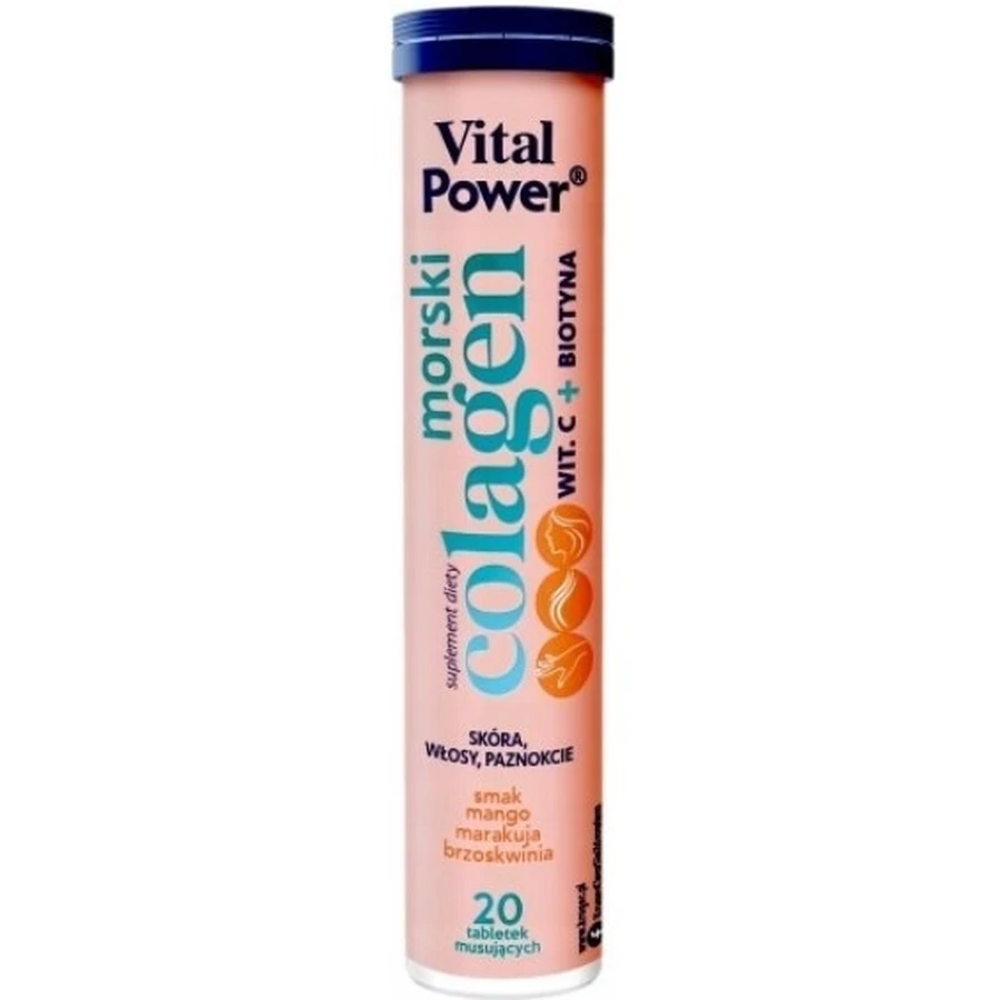 Kruger Vital Power Marine Collageen vitamine c + biotine, 20 ...