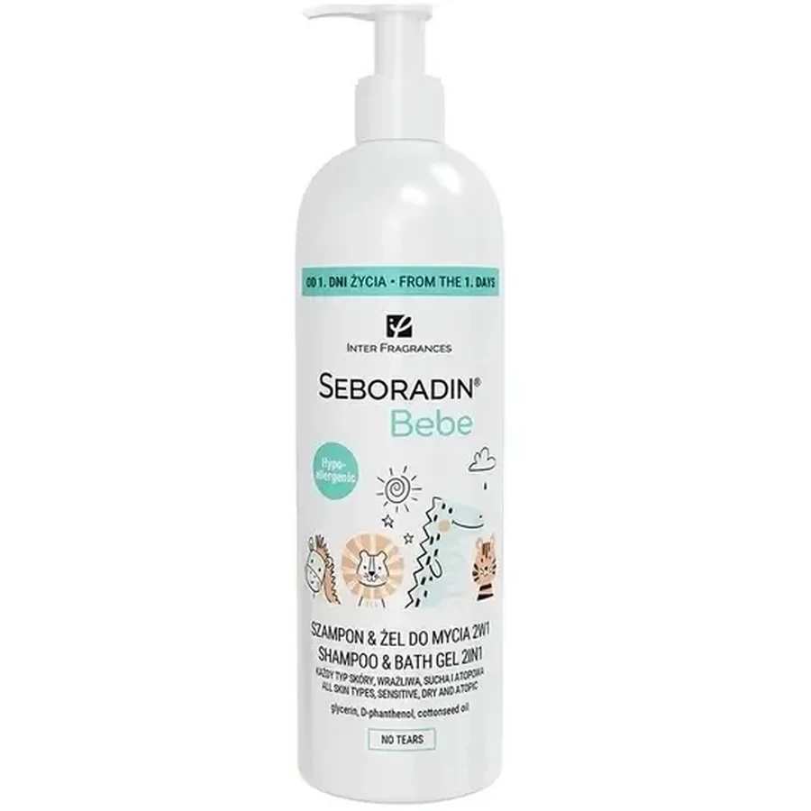 SEBORADIN BEBE Champú y Gel Limpiador 2 en 1 500 ml