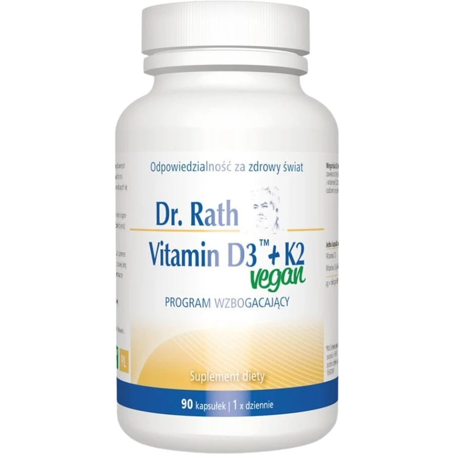 DR RATH Vitamin D3 + K2 Vegan 90 Kapseln