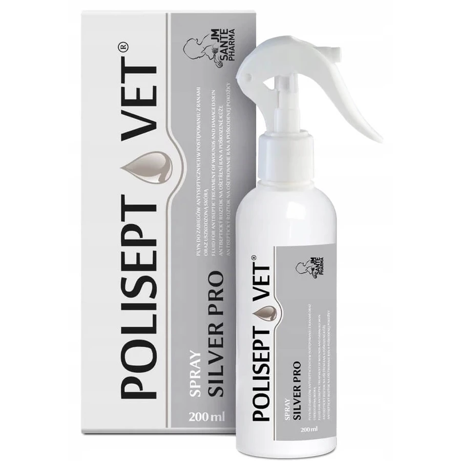 Polisept Vet Spray Silver Pro wondspray 200 ml.