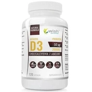 Wish Vitamin D3 2000 IU + PREBIOTIC 120 capsules