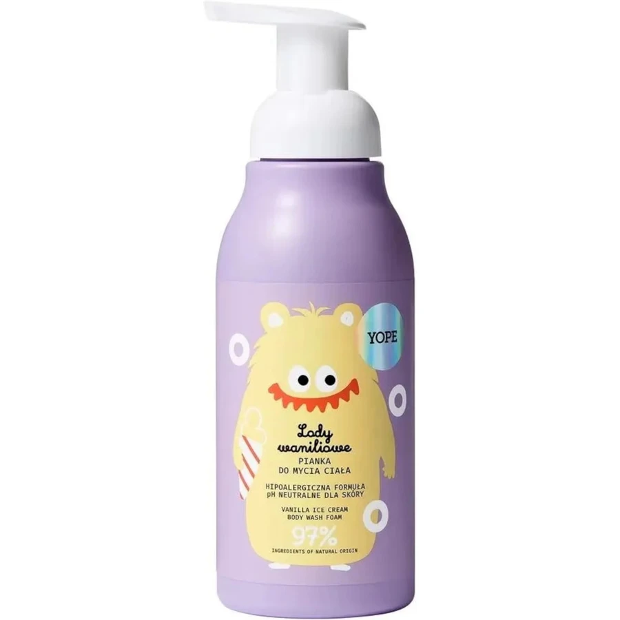 YOPE Mousse lavante pour enfants Crème glacée à la vanille 400 ml