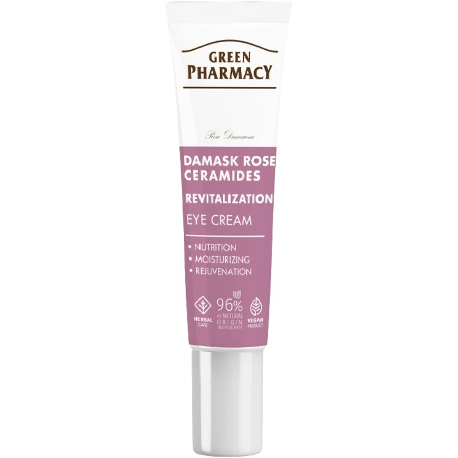 Green Pharmacy Crema de ojos rosa de Damasco, ceramidas 15 ...