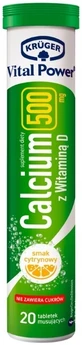 Kruger Vital Power Calcium 500 mg + vitamin D 20 tablets ...