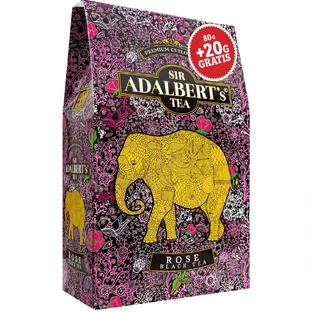 ADALBERT'S Té negro de Ceilán con pétalos de rosa 100 g