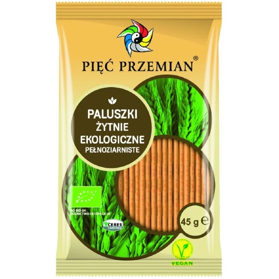 Cinco Transformaciones Palitos de Centeno Integral BIO 45 g