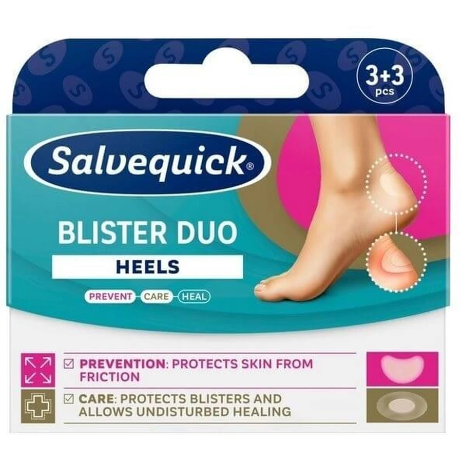 Salvequick Blister Duo Heels Blister Patches for Blisters 6 pcs.