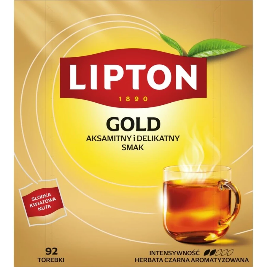 Té negro Lipton GOLD 92 bolsitas