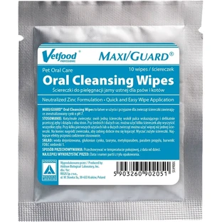 VETFOOD Maxi Guard Toallitas Limpieza Oral 10 uds.
