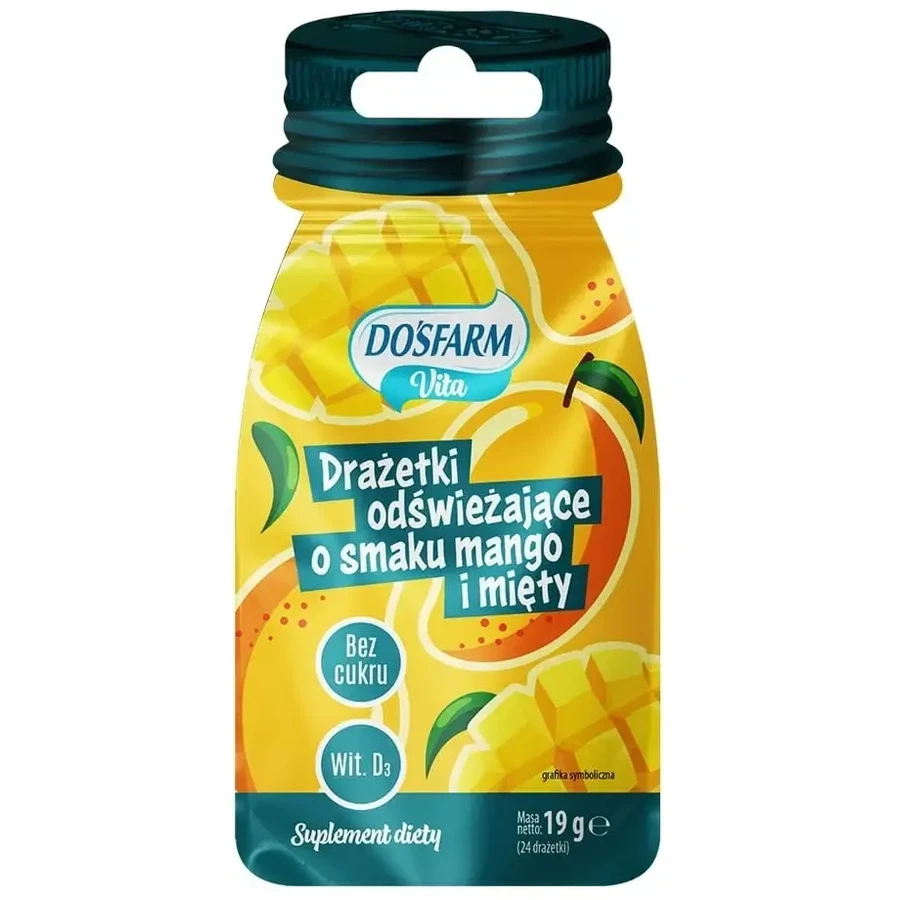 Dosfarm Vita Dragees rafraîchissantes à la mangue et à la menthe avec ...