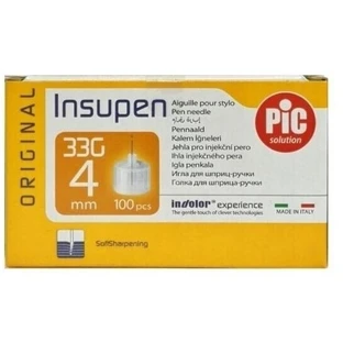 PIC Insupen 33G 4 mm pen needles 100 pieces