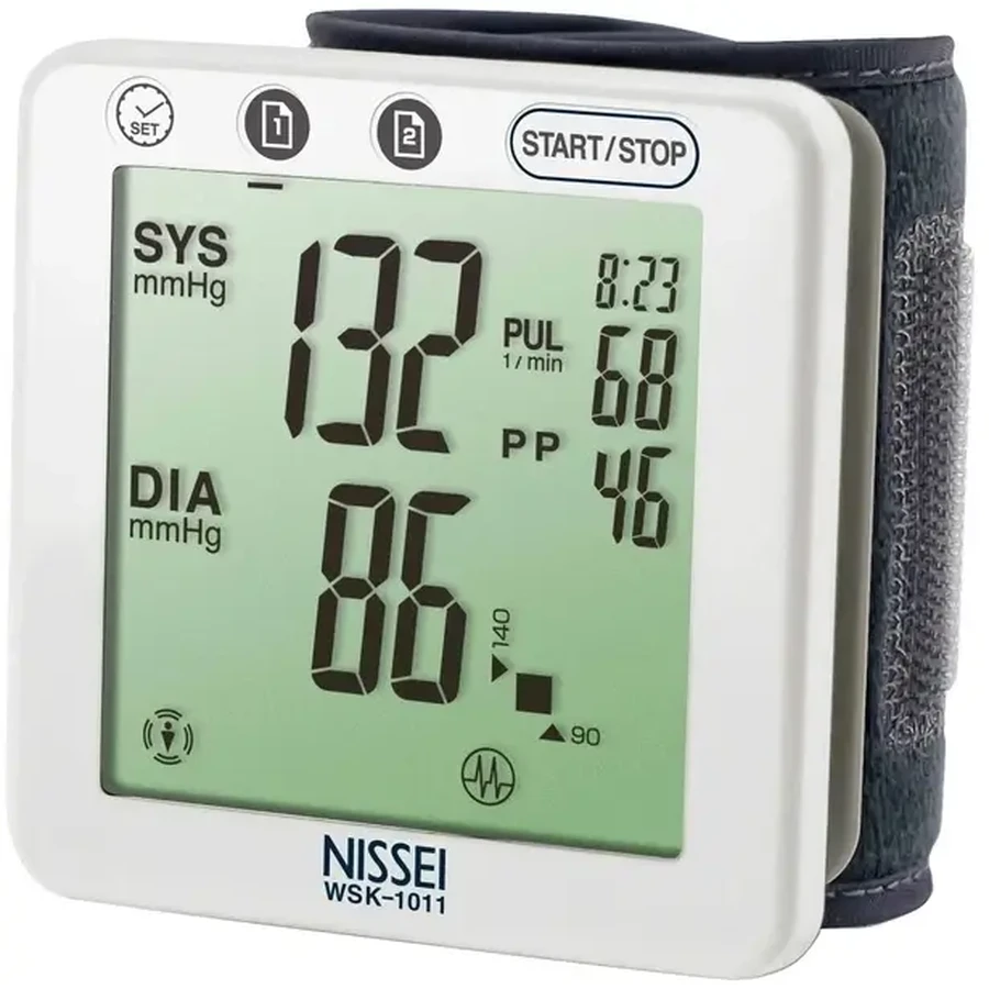 NISSEI WSK-1011 Automatisches Blutdruckmessgerät für das Handgelenk