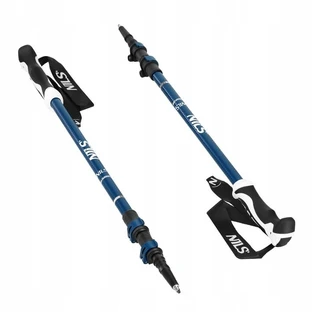 Bâtons de trekking Abisal en aluminium bleu 63-135 cm.