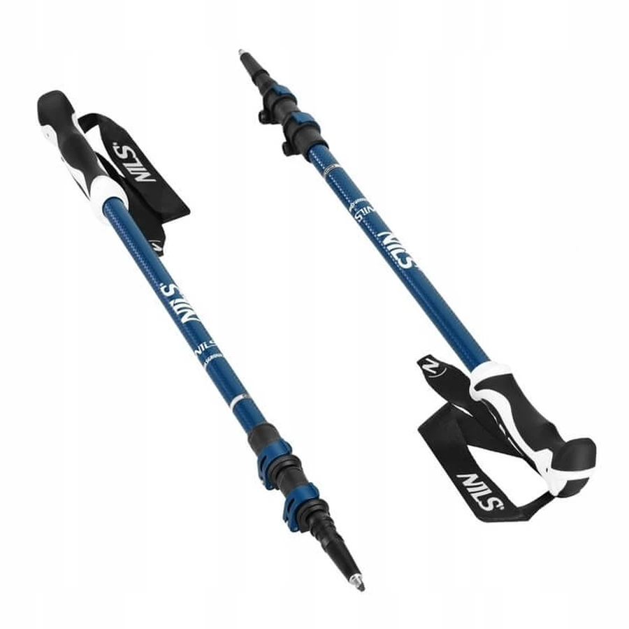 Bâtons de trekking Abisal en aluminium bleu 63-135 cm.