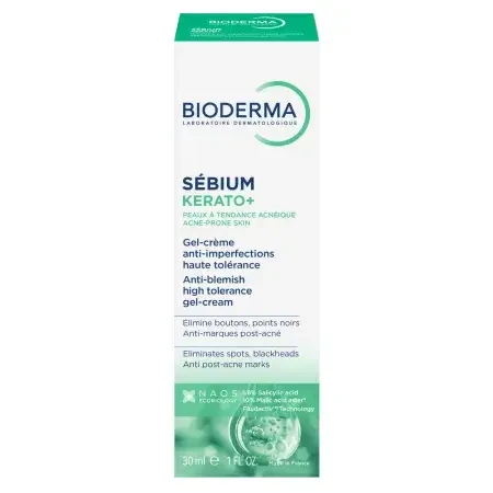 Anti-onzuiverheidscrème met SFP 30 Sebium Kerato+, 30 ml, Bioderma