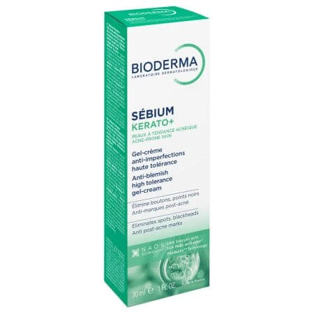 Anti-onzuiverheidscrème met SFP 30 Sebium Kerato+, 30 ml, Bioderma