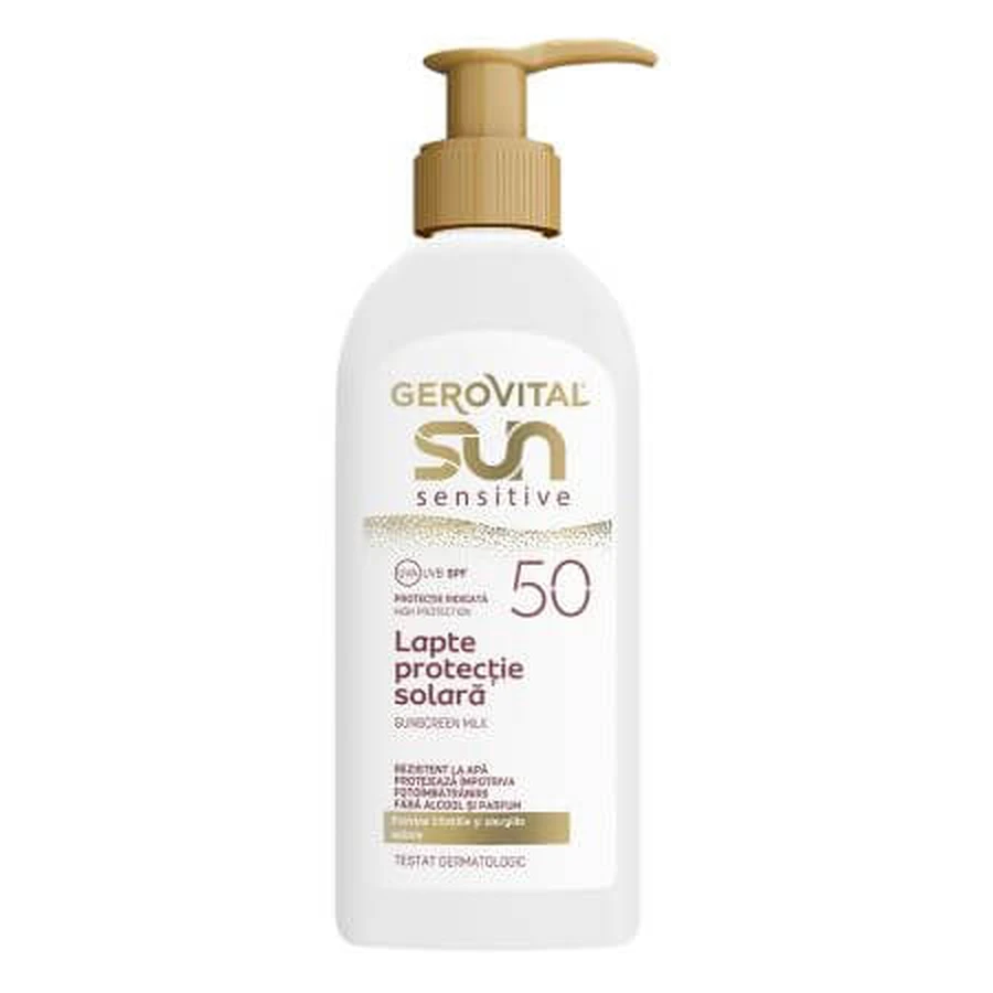 Loción corporal SPF 50 Sun Sensitive, 200 ml, Gerovital