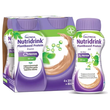 Nutridrink Protéines au goût de cappuccino, 4 x 200 ml, Nutricia
