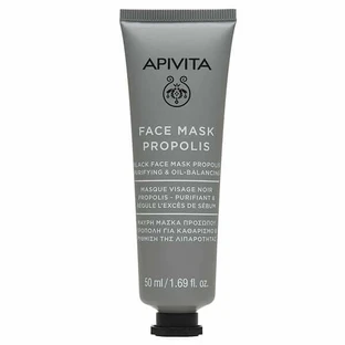 Apivita | Masque visage Propolis | Masque visage noir à la propolis pour nettoyer et réguler les peaux grasses | 50ml